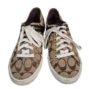 Coach Lesley Signature Sneaker Shoes Sz 8.5